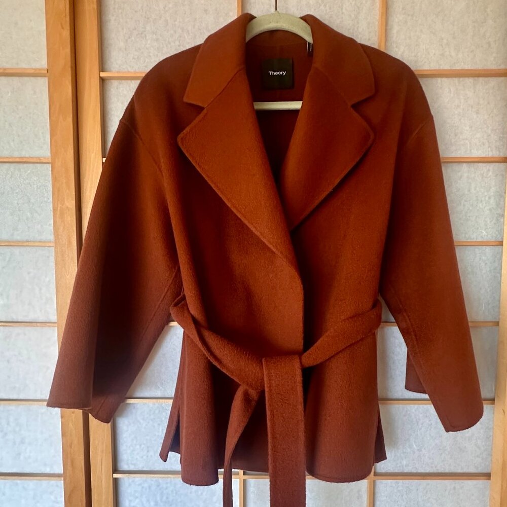 Theory Wool-Cashmere Robe Jacket - Picture 3 of 8